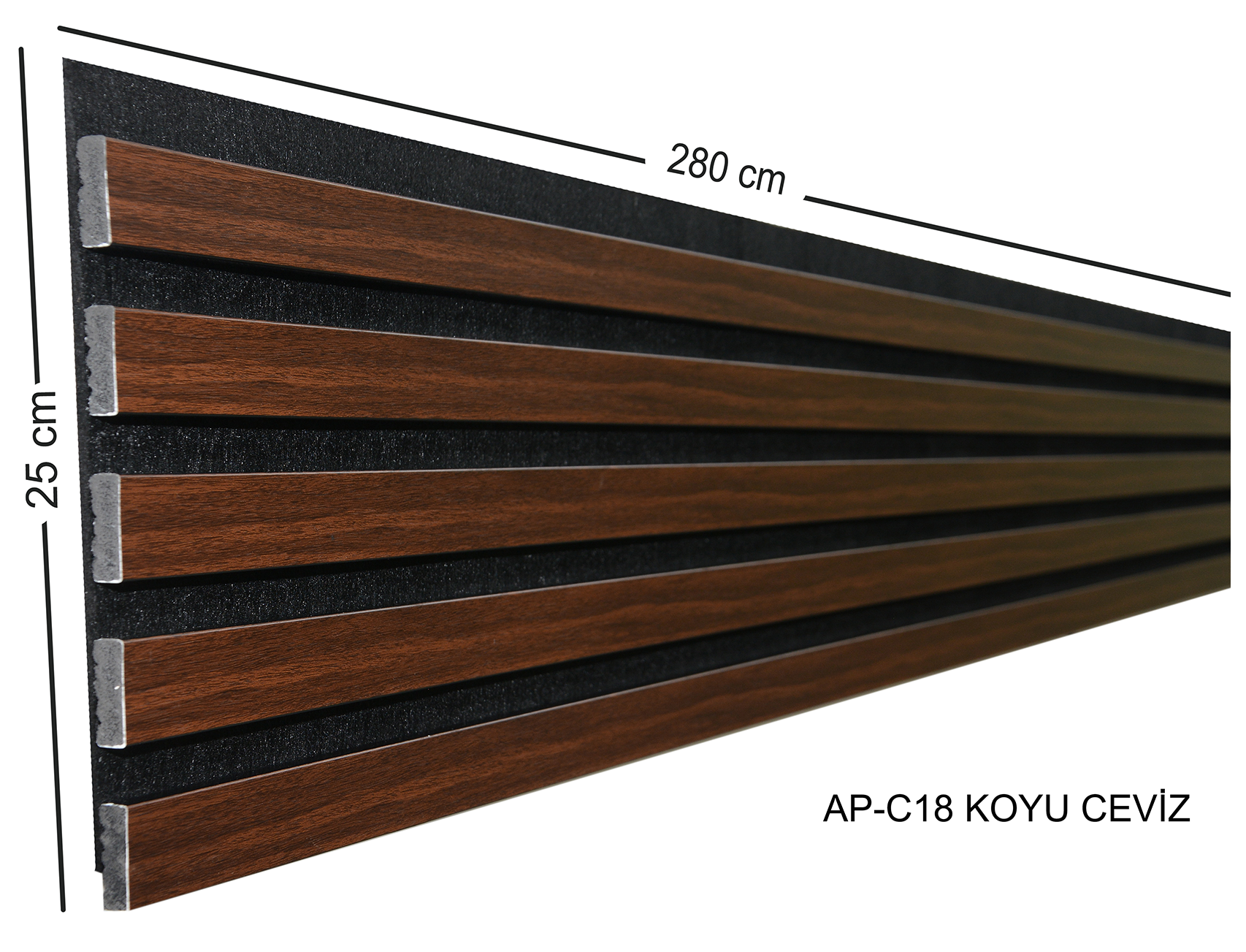 Akustik Duvar Paneli Ap-c18 Koyu Ceviz