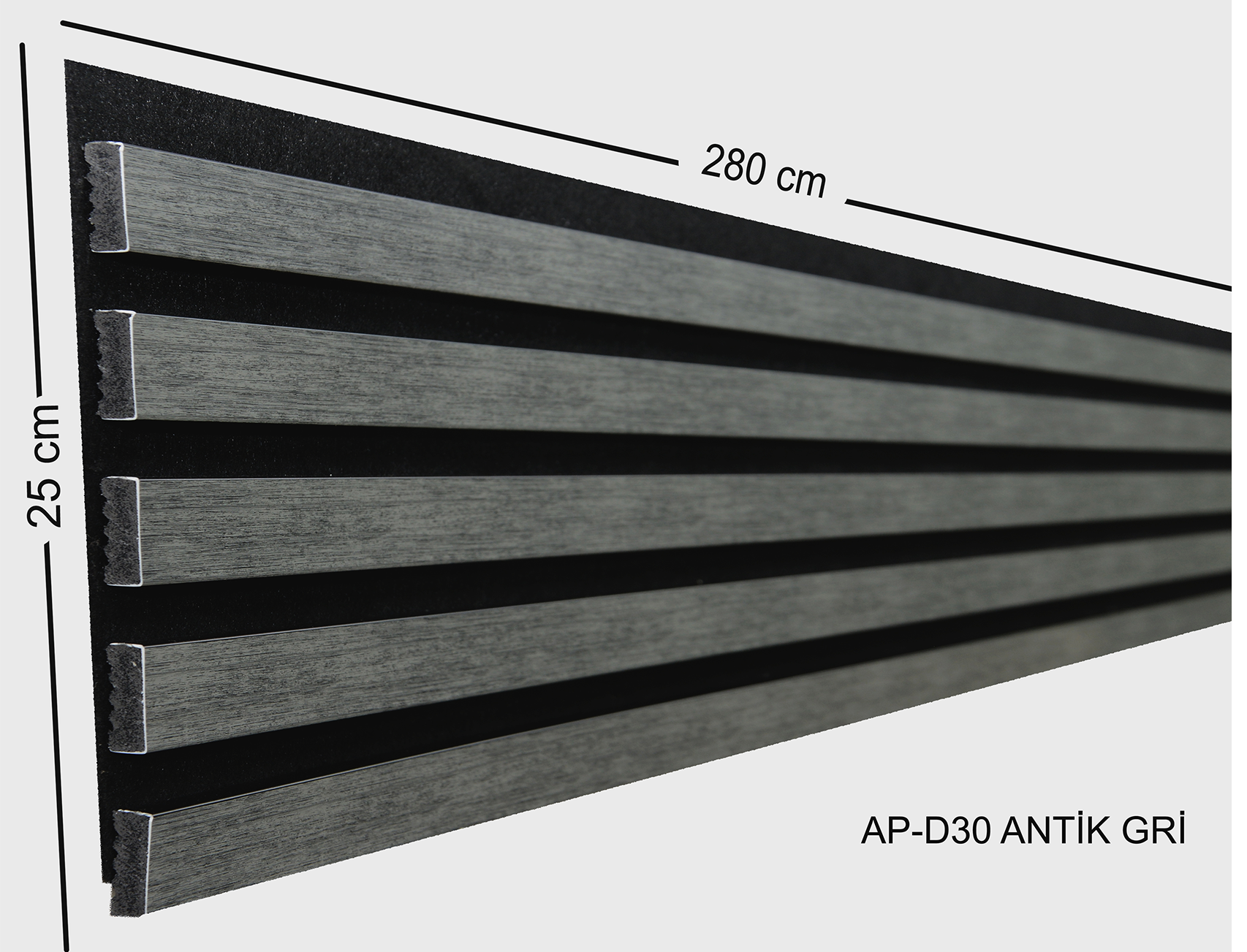 Akustik Duvar Paneli Ap-d30 Antik Gri